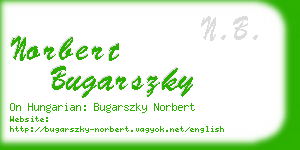 norbert bugarszky business card